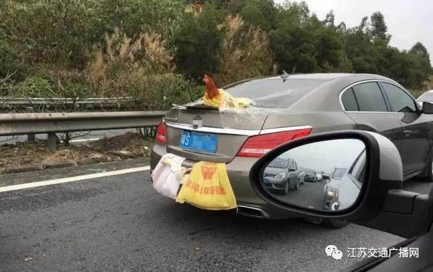 車主高速遇陪跑伙伴，雙閃告別顯真情