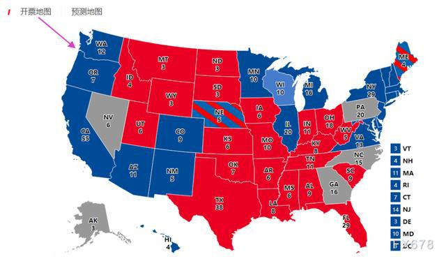 最新美國大選地圖解讀，選舉態(tài)勢與未來走向分析