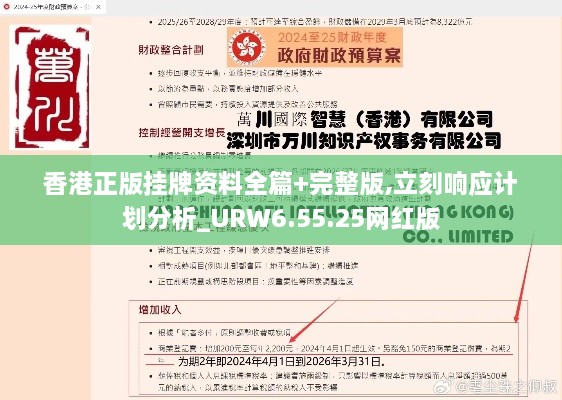 香港正版掛牌資料全篇+完整版,立刻響應(yīng)計劃分析_URW6.55.25網(wǎng)紅版