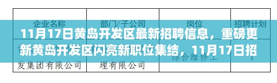 11月17日黃島開發(fā)區(qū)最新招聘信息揭秘，新職位集結(jié)，閃亮招聘啟幕