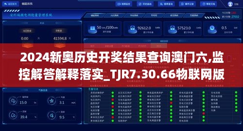 2024新奧歷史開獎結果查詢澳門六,監(jiān)控解答解釋落實_TJR7.30.66物聯(lián)網版