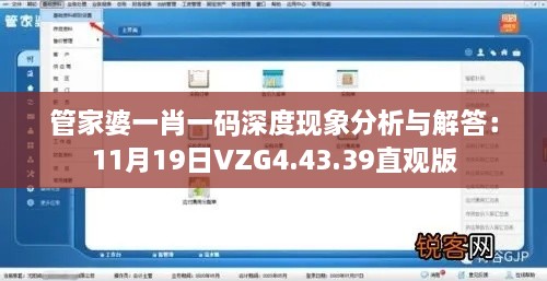 管家婆一肖一碼深度現(xiàn)象分析與解答：11月19日VZG4.43.39直觀版