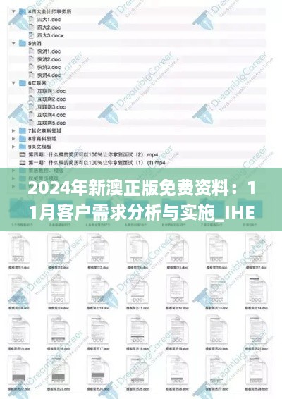 2024年新澳正版免費(fèi)資料：11月客戶需求分析與實(shí)施_IHE7.27.64高配版