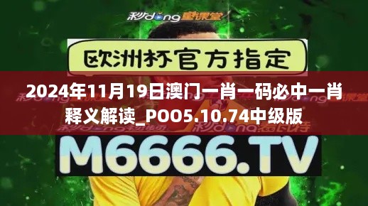 2024年11月19日澳門一肖一碼必中一肖釋義解讀_POO5.10.74中級(jí)版