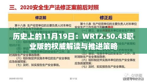 歷史上的11月19日：WRT2.50.43職業(yè)版的權(quán)威解讀與推進策略