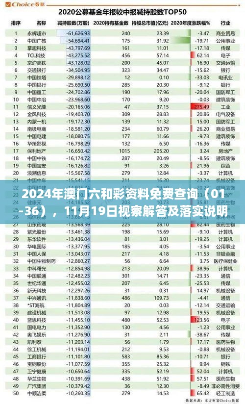 2024年澳門六和彩資料免費(fèi)查詢（01-36），11月19日視察解答及落實(shí)說明_LTC8.32.93影音版