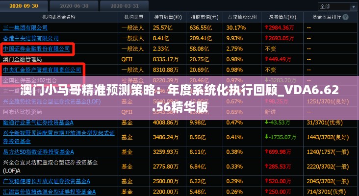 澳門小馬哥精準預測策略：年度系統(tǒng)化執(zhí)行回顧_VDA6.62.56精華版