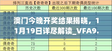 澳門今晚開獎結(jié)果揭曉，11月19日詳盡解讀_VFA9.14.30正式版