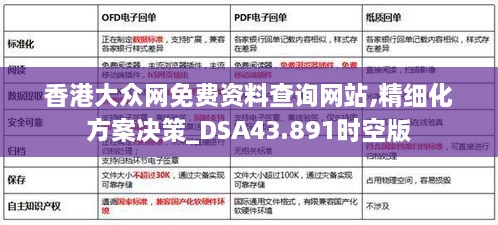 香港大眾網免費資料查詢網站,精細化方案決策_DSA43.891時空版