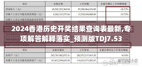 2024香港歷史開獎結(jié)果查詢表最新,專項解答解釋落實_預測版TDJ7.53