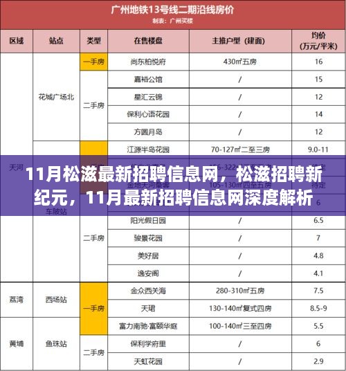 松滋招聘新紀(jì)元，揭秘11月最新招聘信息網(wǎng)深度解析