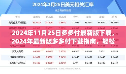 2024年最新版多多付下載指南，開(kāi)啟便捷支付之旅，掌握操作技巧