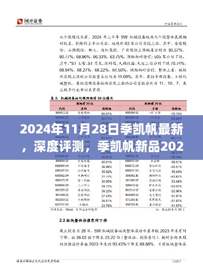 季凱帆新品2024年發(fā)布深度評測，特性、體驗與競品對比全面解析報告發(fā)布