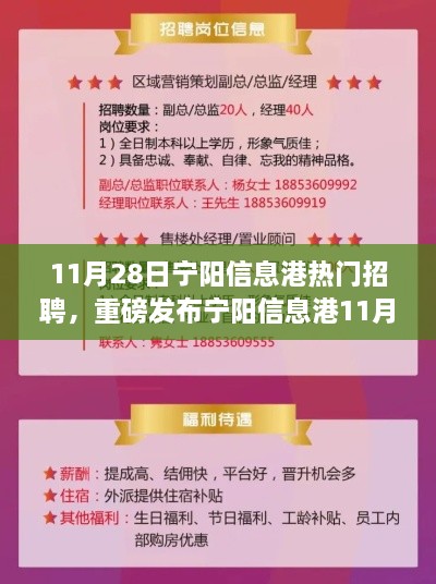 寧陽信息港11月28日熱門招聘，科技新品引領(lǐng)智能未來，生活新潮流觸手可及