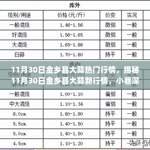 揭秘金鄉(xiāng)縣大蒜最新行情，小巷深處的獨(dú)特風(fēng)味大蒜（11月30日）