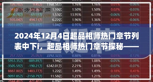 超品相師熱門章節(jié)探秘，以時(shí)間軸揭秘神秘力量（2024年12月4日中心）