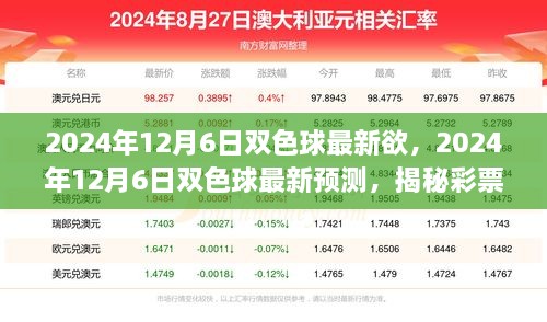 揭秘彩票走勢，雙色球最新預(yù)測與中獎先機（2024年12月6日）