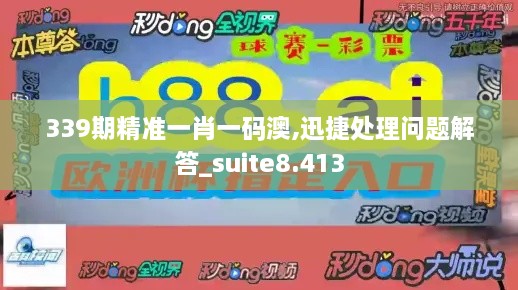 339期精準(zhǔn)一肖一碼澳,迅捷處理問(wèn)題解答_suite8.413