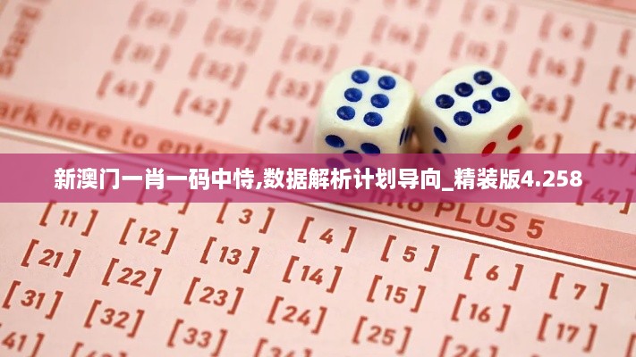 新澳門一肖一碼中恃,數(shù)據(jù)解析計劃導(dǎo)向_精裝版4.258