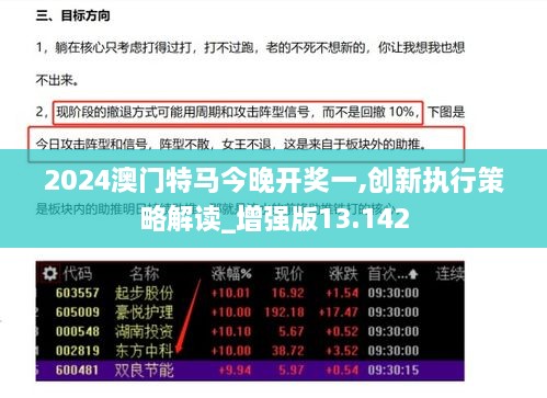 2024澳門特馬今晚開獎一,創(chuàng)新執(zhí)行策略解讀_增強版13.142