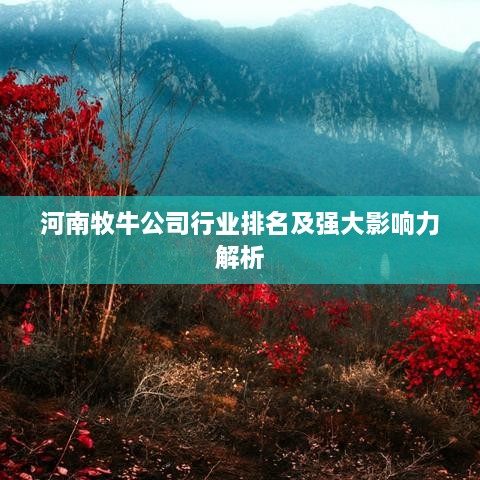 河南牧牛公司行業(yè)排名及強(qiáng)大影響力解析