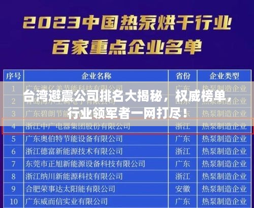 臺(tái)灣避震公司排名大揭秘，權(quán)威榜單，行業(yè)領(lǐng)軍者一網(wǎng)打盡！