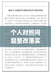 個人對照問題整改落實，個人對照材料整改措施念 