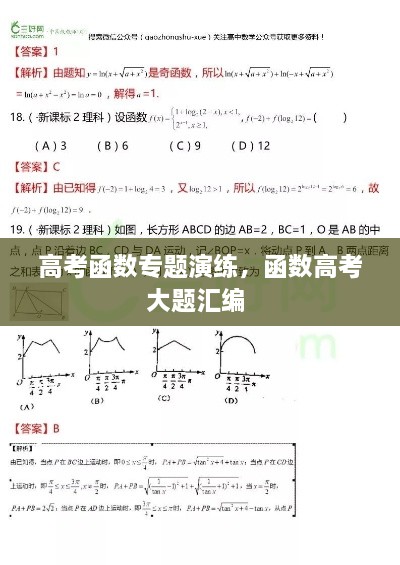 高考函數(shù)專題演練，函數(shù)高考大題匯編 